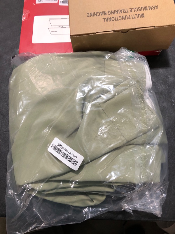 Photo 1 of KEQIAOSUOCAI Sage Green Pinche Pleat Curtains 45 Inches Long Thermal Insulated Dark Black Out Short Drapery for Bedroom Light Blocking Window Covering Room Darkening Drapes for Nursery 40x45 2 Pieces
