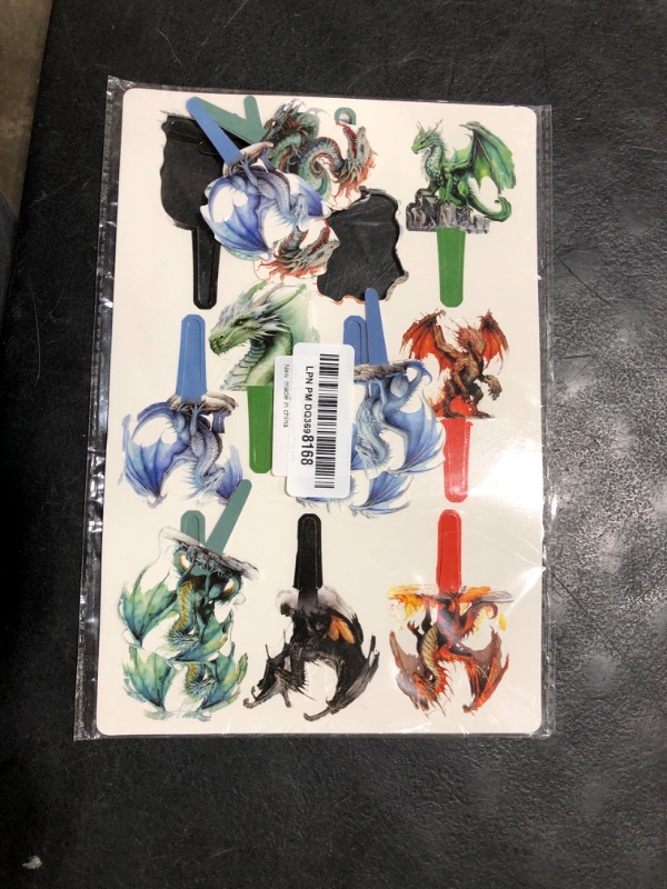 Photo 1 of 40 PCS Dragon Cupcake Toppers