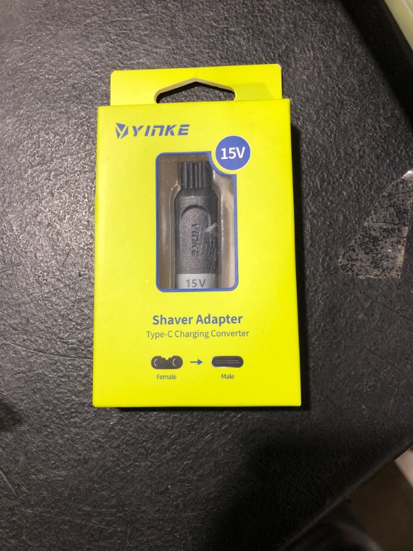 Photo 1 of Yinke 15V HQ8505 Type-C Shaver Adapter Charging Converter for Philips Norelco 7000 3000 Series, OneBlade QP6520 QP6530 QP6510, USB-C Shaver Charger Converter Without Charger Cord (1 PC)