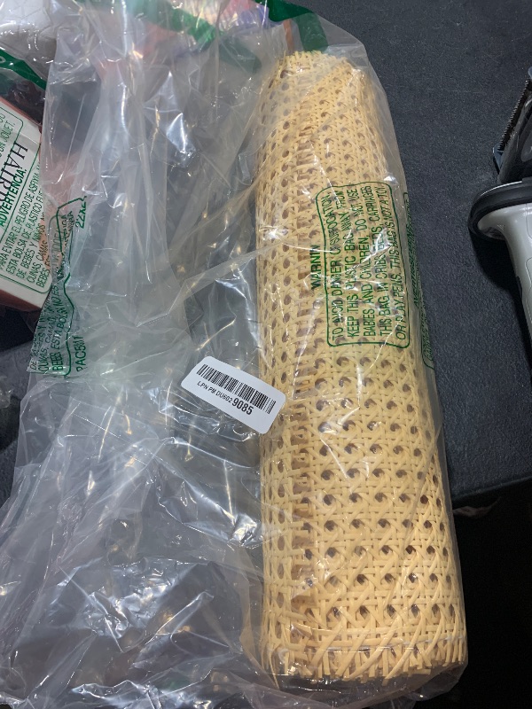 Photo 1 of 16"x13 FT Plastic Rattan Cane Webbing, Woven Open Mesh Cane Net Roll for DIY Caning Furniture Decor Projects: Chair, Cabinet, Ceiling and Door 16x 157 in (Light Color)