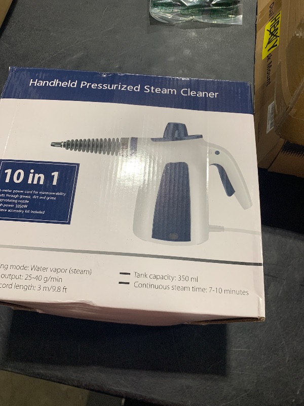 Photo 1 of Steam Cleaner, Pressurized Handheld Steam Cleaner for Home with Safety Lock & 9 PCS Accessories, 350ML Large Water Tank Multi-Surface Steamer for Cleaning Car, Tile, Grease, Grout and Upholstery