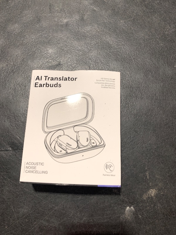 Photo 1 of AI Language Translator Earbuds, OWS Real-Time 3-in-1 Translation Earbuds 144 Languages & Accents, Translation Device for Travel Business Learning, Black