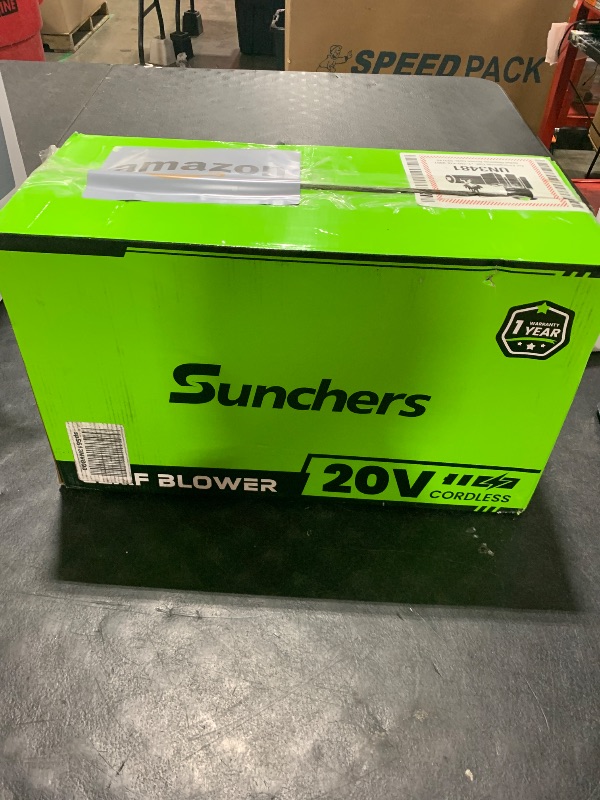 Photo 1 of Leaf Blower Cordless with 2 x 4.0Ah Battery and Charger, 580CFM 160MPH Electric Blower with 2 Speeds, 20V Handheld Leaf Cleaner for Lawn Care, Blowing Leaves, Dust, Snow, Gravel for Patio, Yard, Green