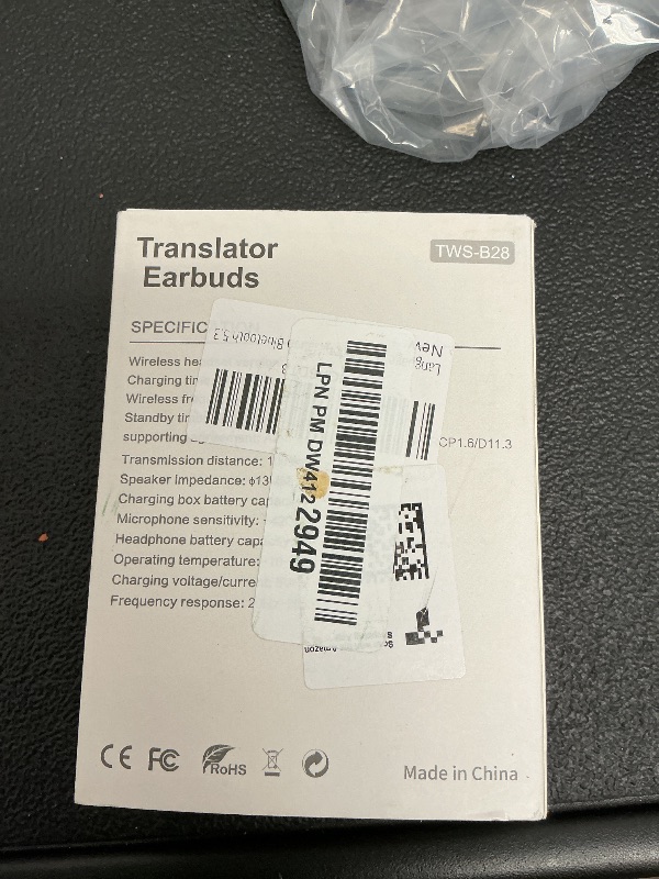 Photo 1 of Language Translation Earbuds - Translation Earbuds Real Time, 144 Languages Online Translation, Two-Way Translator Device with APP for iOS for Android, Simultaneous Translation Bluetooth 5.3(Black)