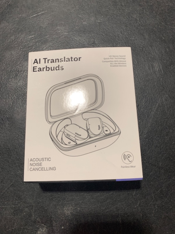 Photo 1 of AI Language Translator Earbuds, OWS Real-Time 3-in-1 Translation Earbuds 144 Languages & Accents, Translation Device for Travel Business Learning, Black