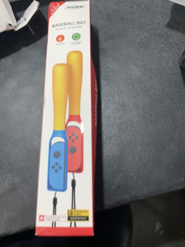 Photo 1 of Baseball Bat Handle Grip, CODOGOY Baseball Stick Game Accessories Compatible with Nintendo Switch OLED/ Nintendo Switch, Small Handle Somatosensory Baseball Grip NS Left & Right Handle?2PCS?