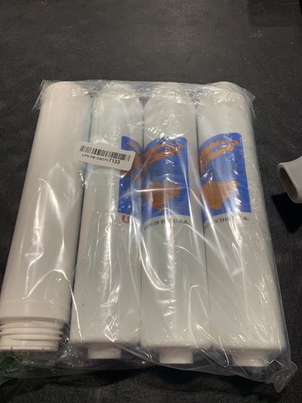 Photo 1 of Omnipure Q5605, (2) Q5633, and Membrane Replacement Sediment Carbon Filter Cartridge Set w/ 50 GPD Membrane for Purotwist 4000 plus Small and Large Head O-Rings by IPW Industries Inc.