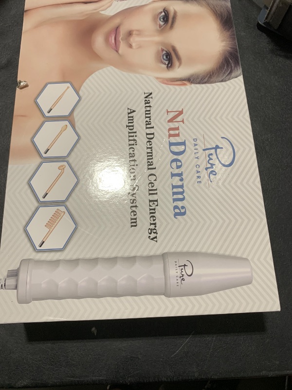 Photo 1 of NuDerma Handheld Skin Therapy Wand Machine w/Neon – Anti-Aging - Skin Tightening - Wrinkle Reducing - Dark Circles – Clarifying - Hair & Scalp Stimulator