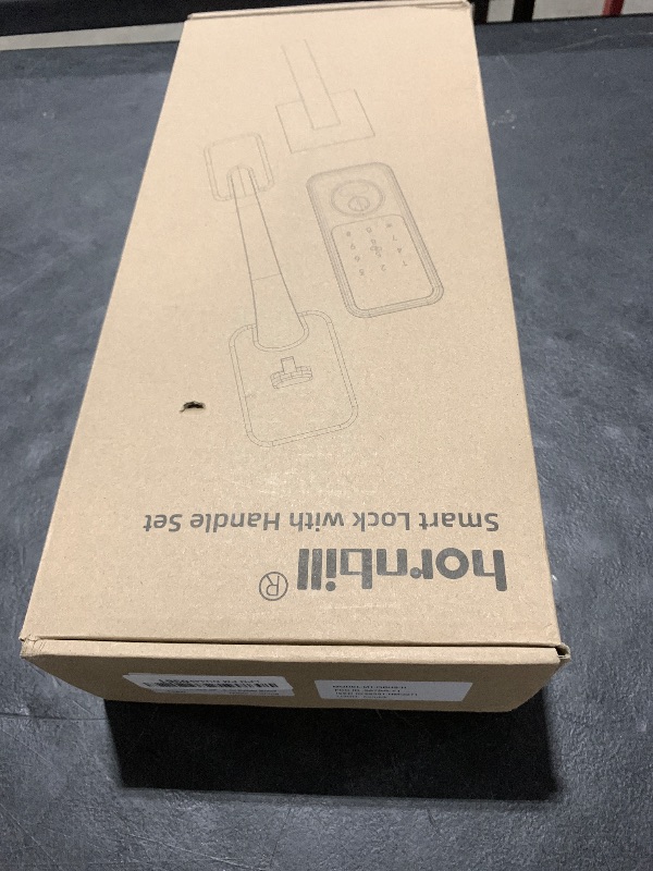 Photo 1 of Front Door Lock Set Keyless Entry: Keyless Entry Smart Deadbolt with Handle Set, Hornbill Keypad Electronic Door Lock with Handles, APP/Bluetooth/Auto Lock/Keyfobs/Keys, Oil Rubbed Bronze