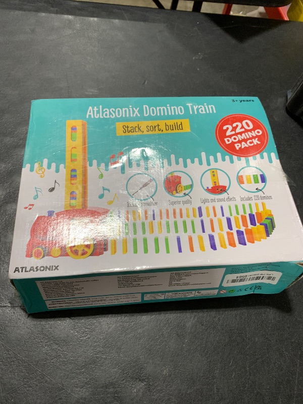 Photo 1 of 220 Dominoes Train Set - Automatic Rally Setter for Boys & Girls - Creative for Ages 3-10 - Montessori Toy with Colorful Tracks - Fun Christmas & Birthday Toy, Automatic Block Laying Stacker Game