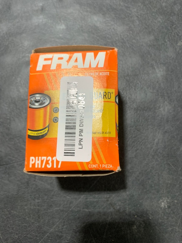 Photo 1 of FRAM Extra Guard PH7317, 10K Mile Change Automotive Replacement Interval Spin-On Engine Oil Filter for Select Vehicle Models