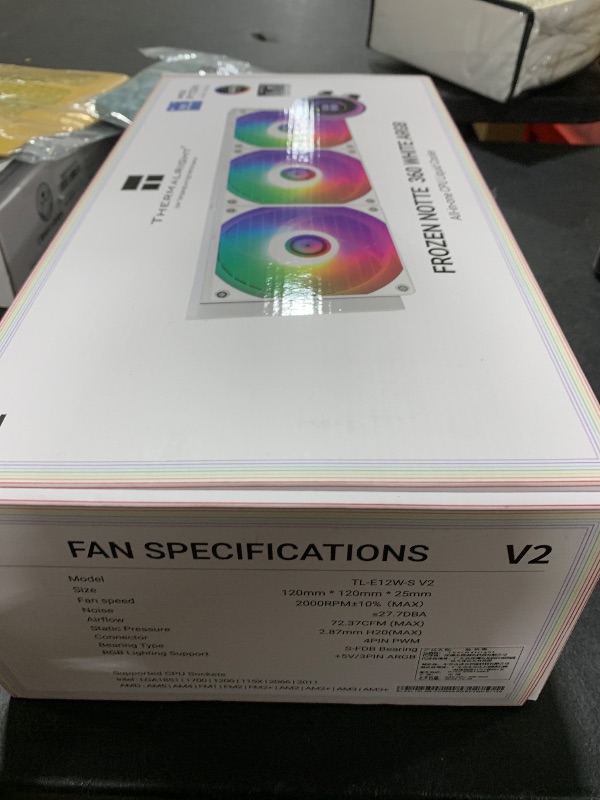 Photo 1 of Thermalright Frozen Notte 360 White ARGB V2 Water Cooling CPU Cooler, 360 CPU Cooler Specifications, 3×120mm PWM Fans, S-FDB Bearings, Suitable for AMD/AM4, Intel LGA 1700/1150/1151/1200/2011/2066