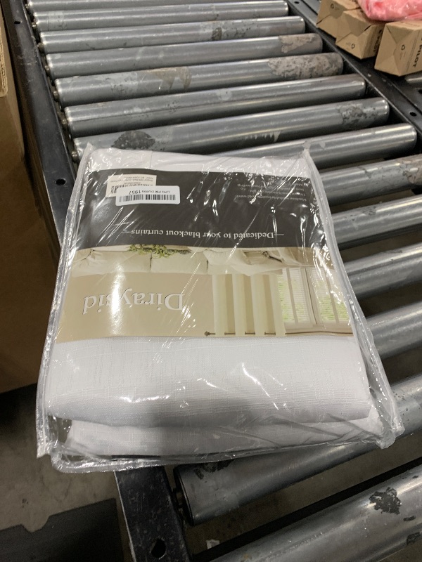 Photo 1 of Diraysid 100% Blackout White Curtains Linen Curtains for Bedroom Grommet Thermal Insulated Room Darkening Drapes (2 Panels, W52 x L84 Inch)