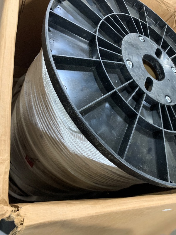 Photo 1 of VEVOR Polyester Pull Tape, 1/2" x 5249' Mule Tape Flat Rope, 1250 lbf Tensile Capacity, Printed Webbing Cable Pulling Tape for Packaging, Gardening, Commercial Electrical, Conduit Work, White