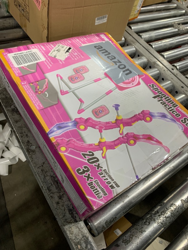 Photo 1 of Bow and Arrow Toys for 5 6 7 8 9 10 Years Olds Girls, Archery Set Includes 2 Super Bow with LED Lights, 20 Suction Cups Arrows,Archery Set with Standing Target,3 Target Cans,Gift for Kids