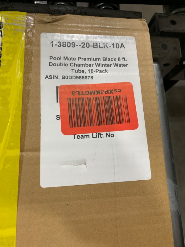 Photo 1 of Pool Mate 1-3809-20-BLK Extra Heavy-Duty 20 Gauge 8-Foot Black Winter Water Bag For Swimming Pool Covers 10 pack