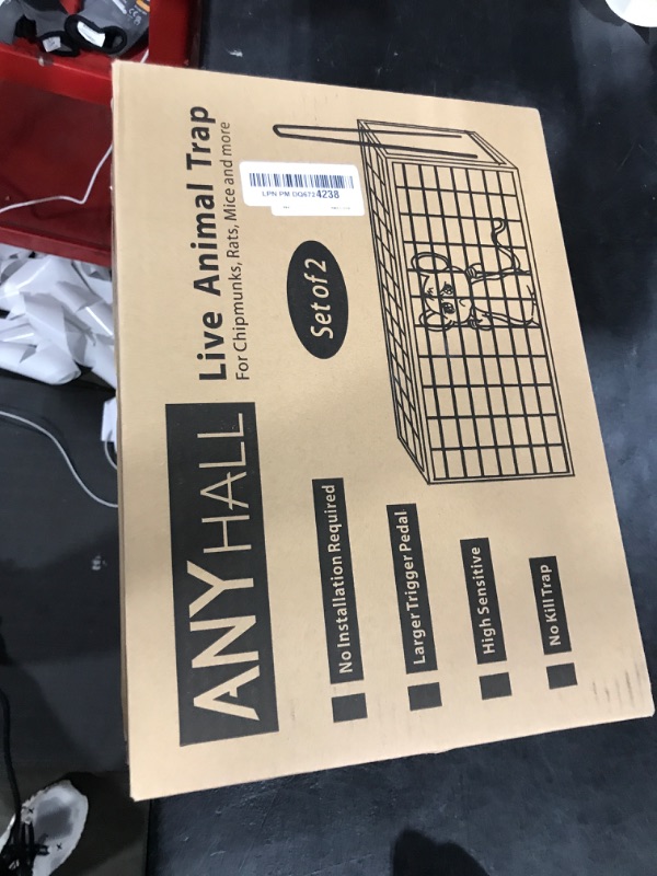 Photo 1 of Anyhall 2-Pack Chipmunk Traps Humane Live Mouse Rat Cage Traps for Indoor and Outdoor Use (Silver)