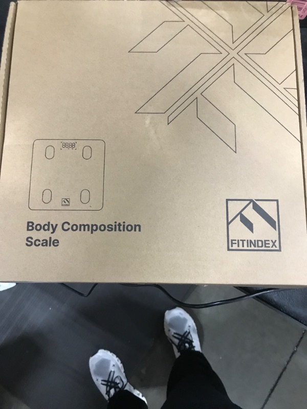 Photo 1 of FITINDEX Smart Scale for Body Weight, Bluetooth Body Fat Scale with BMI, Muscle Mass, Body Composition, Digital Bathroom Scale, 400lb - FSA HSA Eligible, White