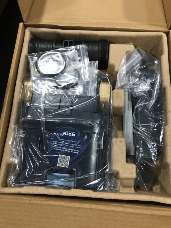 Photo 1 of Moen Flo Smart Water Monitor and Automatic Shutoff Sensor, Wi-Fi Connected Water Leak Detector for 1-1/4-Inch Diameter Pipe, 900-002