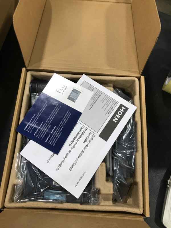 Photo 1 of Moen Flo Smart Water Monitor and Automatic Shutoff Sensor, Wi-Fi Connected Water Leak Detector for 1-1/4-Inch Diameter Pipe, 900-002