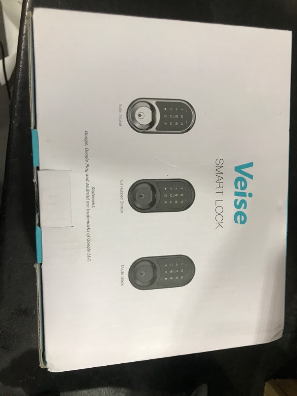 Photo 1 of Veise Smart Lock, Fingerprint Door Lock, 7-in-1 Keyless Entry Door Lock with App Control, Electronic Touchscreen Keypad, Smart Deadbolt, Biometric Smart Locks for Front Door, Matte Black