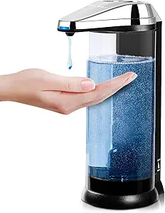 Photo 1 of Secura 17oz Automatic Liquid Soap Dispenser, Touchless Battery Operated Hand Soap Dispenser with Adjustable Soap Dispensing Volume Control Dial, Personal Care Dispenser for Household Use (Chrome)
