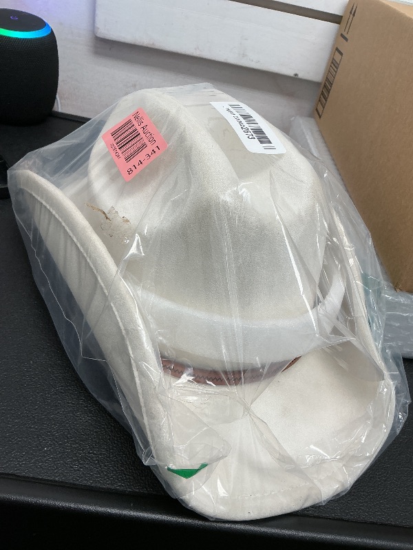 Photo 1 of Pro Celia Cowboy Hat for Women and Men Wide Brim Western Cowgirl Hat (US, Alpha, One Size, Ivory)