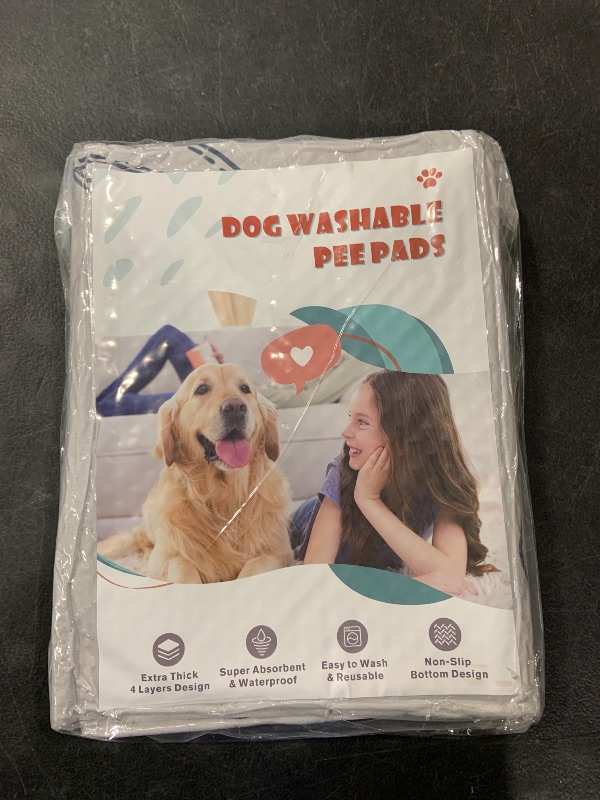 Photo 1 of Washable Pee Pads for Dogs, 2 Pack Large 34"x36" Super Absorbent Reusable Puppy Pads Pet Training Pads, 100% Waterproof Non-Slip Puppy Pee Pad Whelping Dog Playpen Crate Mat for Potty, Cage Pads