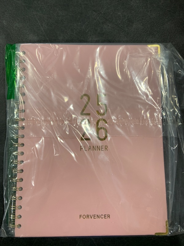Photo 1 of Jul 2025 -Dec 2026 Planner, Forvencer Academic Planner 2025-2026, 18 Month Daily Planner, 8.5" x 11", Weekly & Monthly Agenda Book, Hardcover Calendar Book, School Supplies for Student,Pink