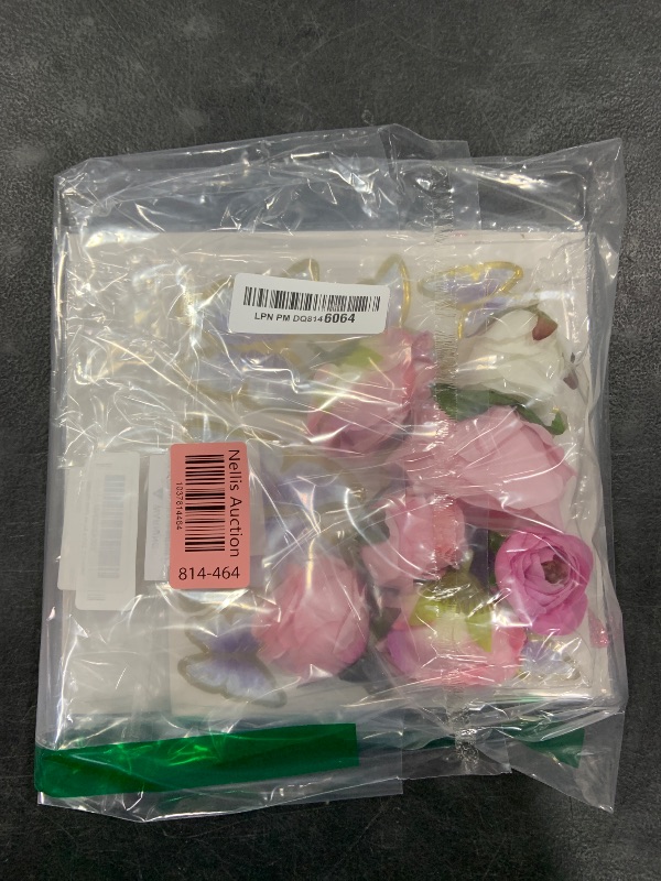 Photo 1 of DRWATE 28Pcs Butterfly Cake Topper Butterfly Cake Decorations with Artificial Flowers for Women Girls Birthday Anniversary Party Supplies (Pink Purple)