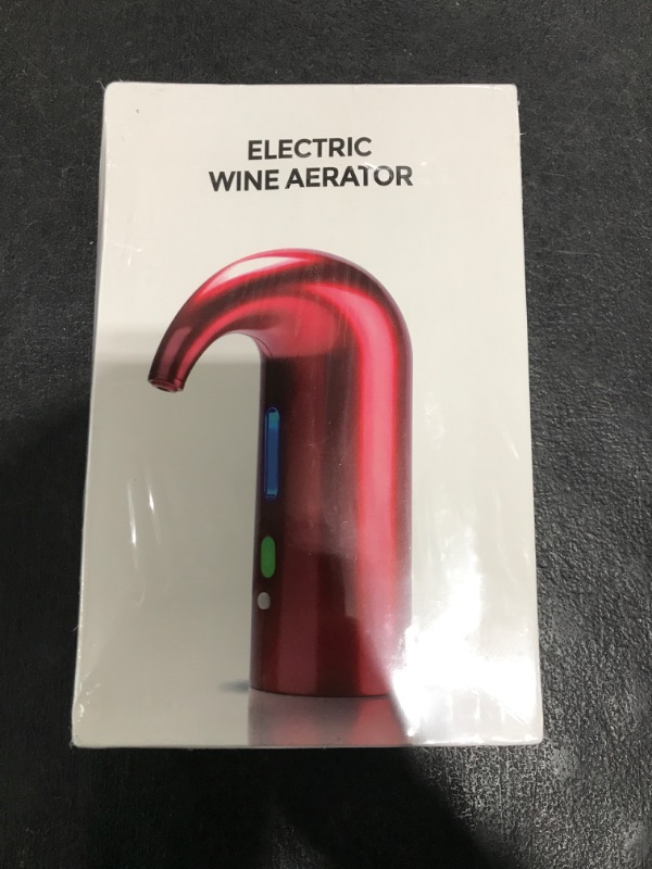 Photo 1 of EYE4TECHS Electric Wine Aerator Pourer Spout - Automatic Wine Pourer with One Touch Button Control - Rechargeable Wine Decanter, Wine Accessories Gifts for Wine Lovers - White