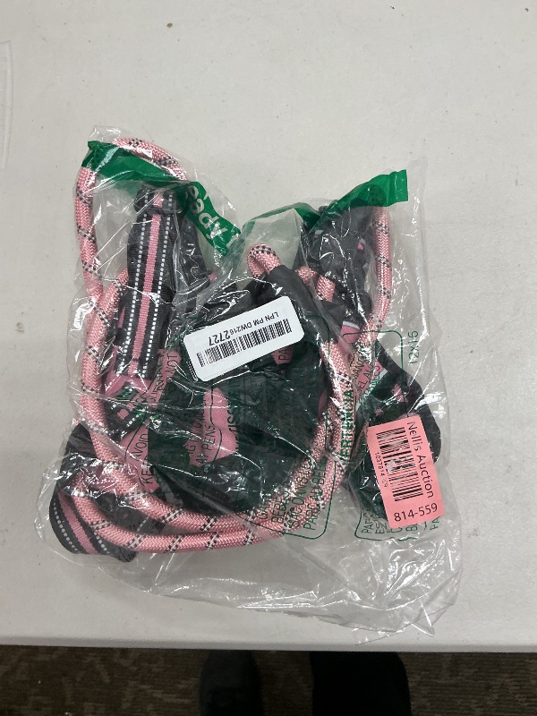 Photo 1 of NESTROAD No Pull Dog Harness,Adjustable Oxford Dog Vest Harness with Leash,Reflective No-Choke Pet Harness with Easy Control Soft Handle for Small Dogs(Small,Fuchsia Pink)