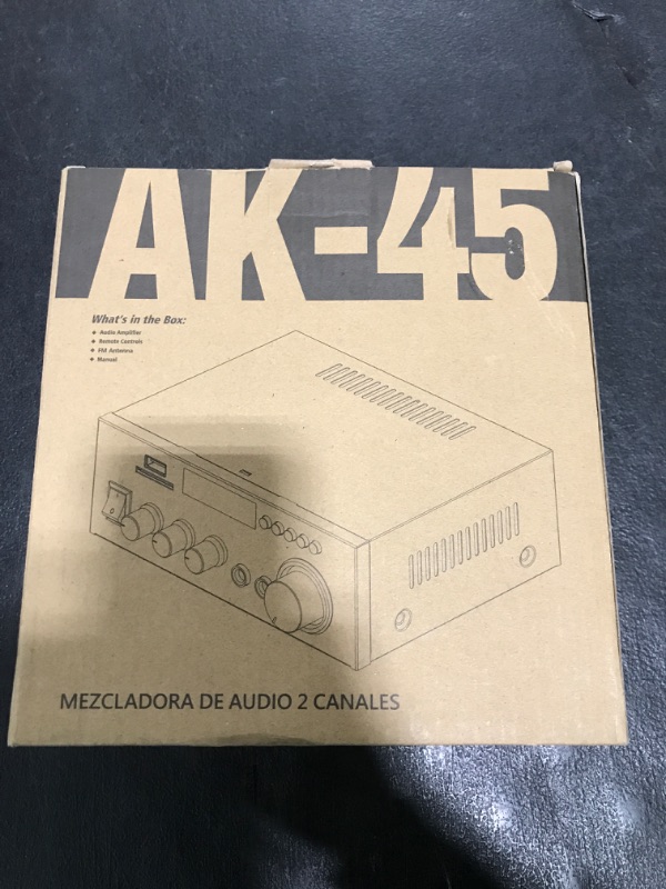 Photo 1 of Daakro AK45 Stereo Audio Amplifier,300W Home 2 Channel Wireless Bluetooth 5.0 Power Amplifier System, Home Amplifiers FM Radio, USB, SD Card, with Remote Control Home Theater Audio Stereo System