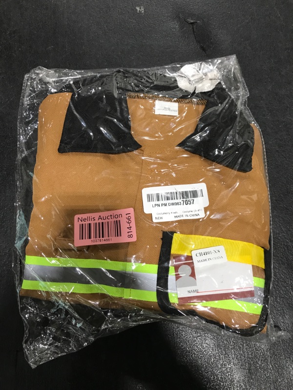 Photo 1 of Costumerry Firefighter Costume for Kids Boys Fireman Halloween Dress Up Costume (3-4T)