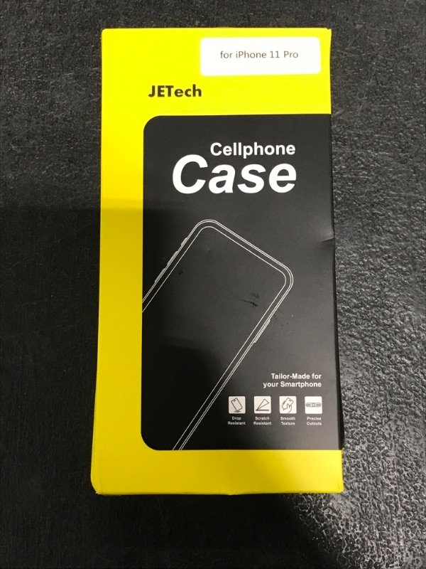 Photo 1 of JETech Matte Case for iPhone 11 Pro 5.8-Inch, Shockproof Military Grade Drop Protection, Frosted Translucent Back Phone Cover, Anti-Fingerprint (Black)