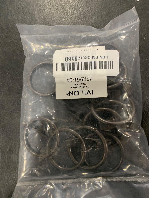 Photo 1 of Ivilon Drapery Curtain Clip Rings - Clips Ring for Curtain Panels 1.7", Set of 14 - Oil Rubbed Bronze (ORB)