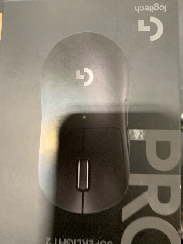 Photo 1 of Logitech G PRO X SUPERLIGHT 2 wireless gaming mouse, 60 g pro-grade mouse with 5 programmable buttons, 44k DPI sensor, 8 kHz report rate, USB-C charging for PC/Mac - Black