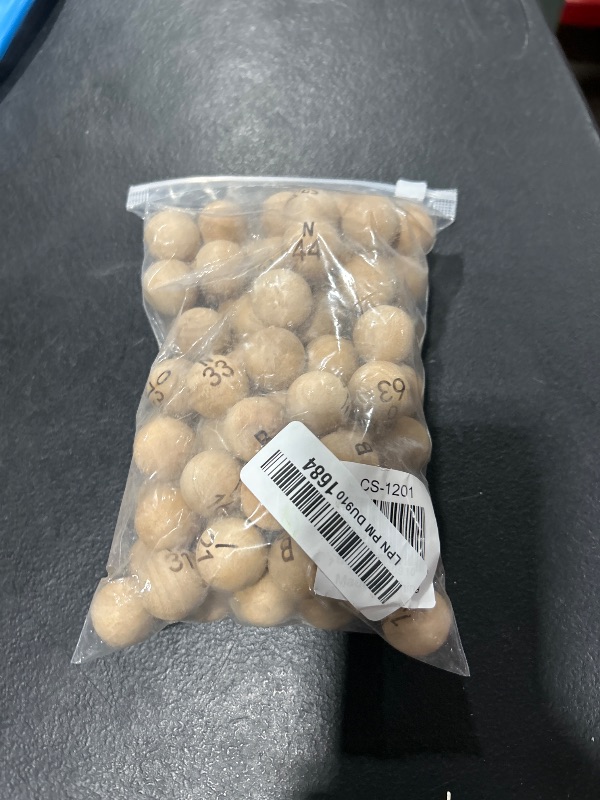 Photo 1 of GSE Games & Sports Expert 7/8-Inch Bingo Balls, Solid Wooden Replacement Bingo Game Balls for Parties, Prize Raffles