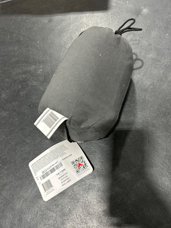 Photo 1 of TETON Sports Mammoth Cotton Sleeping Bag Liner; A Clean Sheet Set Anywhere You Go; Perfect for Travel, Camping, and Anytime You’re Away from Home Overnight; Machine Washable , Black, 91" x 58"
