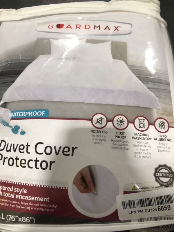 Photo 1 of Guardmax Waterproof Duvet Cover - Jersey Fabric with Zipper Closure | Premium Quality, Bed Bug & Allergen Proof Full (76 x 86)