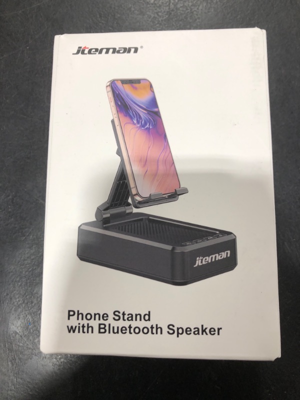 Photo 1 of Jteman Portable Phone Stand with Speaker Bluetooth Wireless,Gifts for Men Women,Birthday for Women Men,Kitchen Gadgets for Men,Phone Holder for Desk - Rose Gold