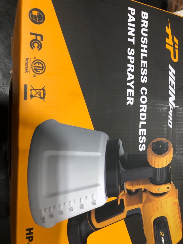 Photo 1 of HEINPRO Cordless Paint Sprayer Compatible with Dewalt 20V Max Battery Brushless Paint Gun (No Battery), Electric Paint Sprayer for Furniture and House Painting, Paint Sprayers for Home Interior