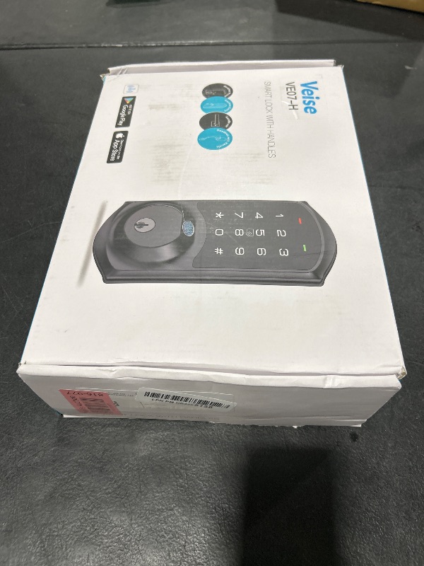Photo 1 of Veise Fingerprint Smart Locks for Front Door with Handle Set, App Control, Keyless Entry Keypad Deadbolt, Digital Electronic Touchscreen, Easy Install, Auto Lock, Matte Black