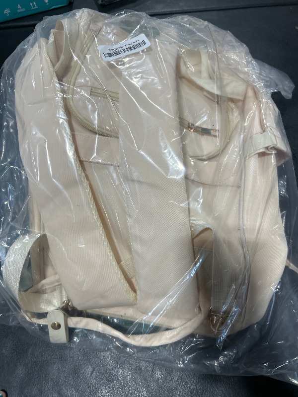 Photo 1 of ROSEGIN Breast Pump Backpack & Diaper Bag with Cooler, Fits Spectra S1 S2 Medela, Pumping Bag for Work, Fits 15.6" Laptop, 15 Pockets, Reinforced Zippers, Pacifier Case, Stroller Straps, White