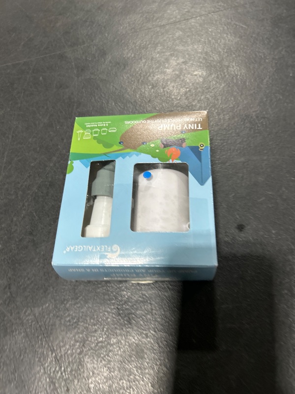 Photo 1 of FLEXTAILGEAR Tiny and Portable Air Pump Ultra-Mini Pump with 1300mAh Battery USB Rechargeable to Inflate Deflate for Pool Floats, Air Bed, Air Mattress Swimming Ring, Vacuum Storage Bags (Blue)