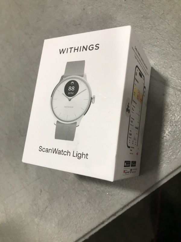 Photo 1 of Withings ScanWatch Light - Hybrid Smartwatch, 24/7 Heart Monitoring, Activity Tracking, Cycle Tracking, Sleep Monitoring, Connected GPS, 30-Day Battery Life, Android & Apple Compatible, HSA/FSA