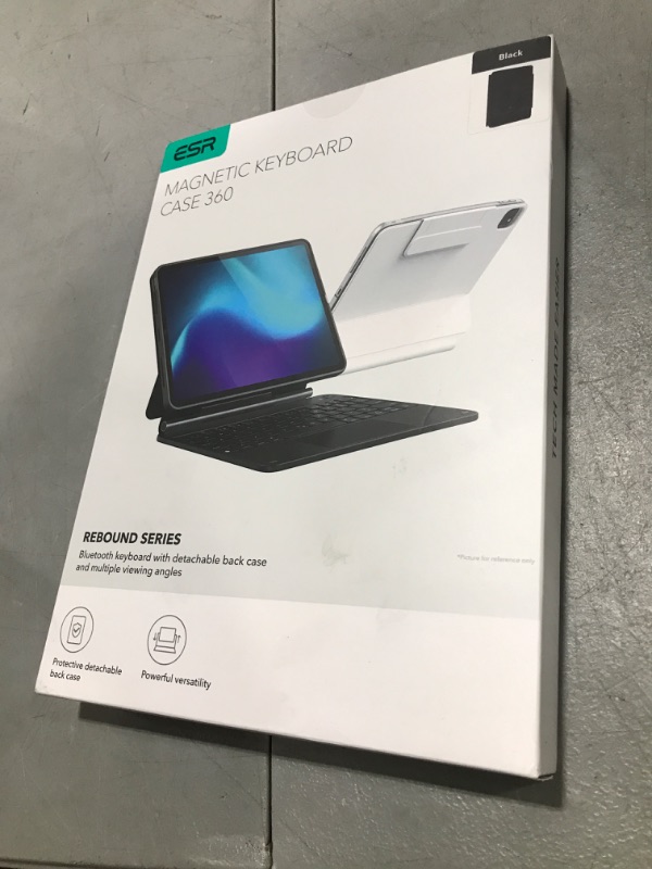 Photo 1 of ESR iPad Pro 11 Inch Case with Keyboard (M4, 2024), iPad Pro 11(5th Gen) Keyboard Case with Easy-Set Magnetic Stand, Portrait/Landscape Modes, Removable Protective Case, Rebound 360 Series, Black