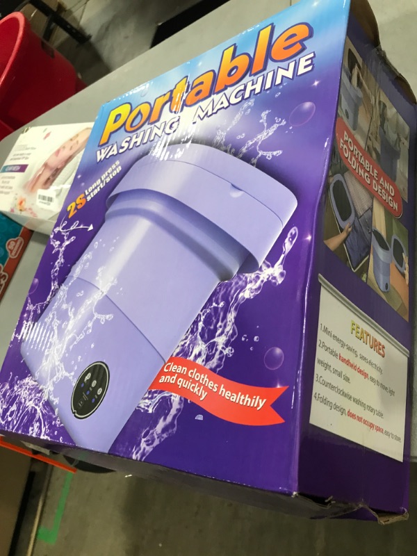 Photo 1 of Portable Washing Machine with Upgraded 11L Capacity and Foldable Design, 3 Modes Mini Washing Machine for Deep Cleaning Underwear, Baby Clothes. Ideal for Use in RVs, Apartments, Dorms and Hotels