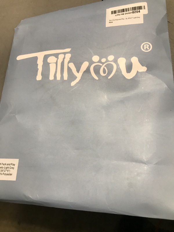Photo 1 of TILLYOU Pack and Play Sheets Pad - Waterproof Play Yard Playpen Sheets Pad, Soft Quilted Sheets with 1''-3'' Deep Pocket, Breathable and Fluffy, 39"x27",Light Grey
