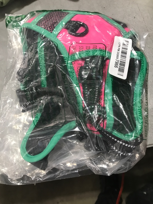 Photo 1 of PHOEPET 2019 Upgraded No Pull Dog Harness, Reflective Adjustable Vest, with a Training Handle + 2 Metal Leash Hooks+ 3 Snap Buckles +4 Slide Buckles(L, Pink)